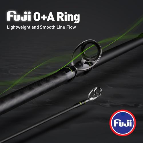 HANDING M1 Bass Fishing Rod Fast Action Spinning & Casting Rod with Fuji Guide Rings for Trout Walleye Bass Northern Pike Muskie Snook Redfish
