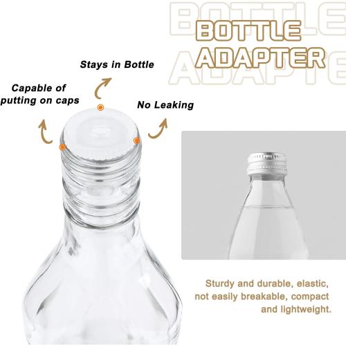 PATIKIL Bottle Adapter 0.79/20mm, 25 Pcs Press in Bottle Adapter Plugs for Oral Dispensers Liquid Oil Plastic Glass Bottles Stopper, Clear