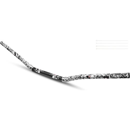 1-1/8 28mm Motorcycle Handlebars - Universal Aluminum Handlebar for CRF KLX KX LTR TRX SX SXF EXC XCW Motocross Pit Dirt Bike ATV Quad Grizzly Hawk 250 (Black, Style A)