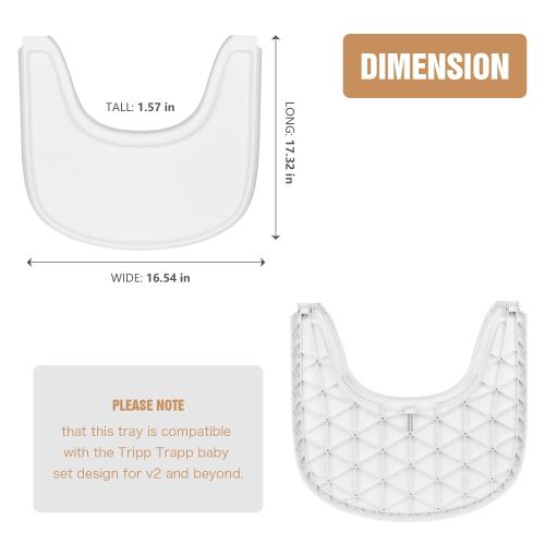 for Stokke Tripp Trapp Tray,White-Smooth Surface Powerful Suction,Easy to Clean,Compatible with Stokke Tripp Trapp Chair(V2 and Beyond),Made with BPA-Free Plastic