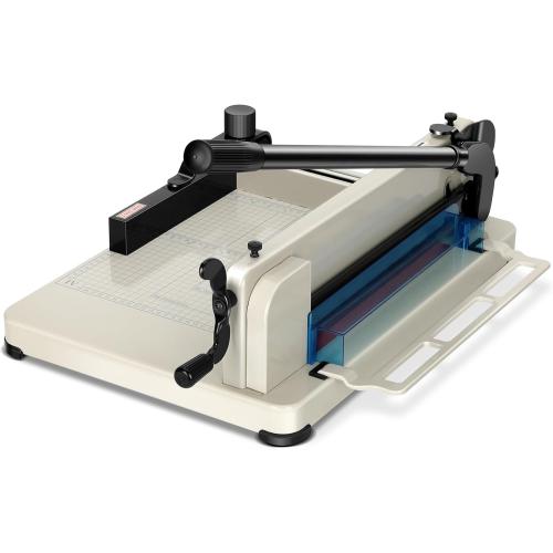 12 Inch Guillotine Paper Cutter Heavy Duty,Paper Cutter Heavy Duty for A4 Paper, 400 Sheet Capacity,White Paper Cutter Heavy Duty for Office Home School