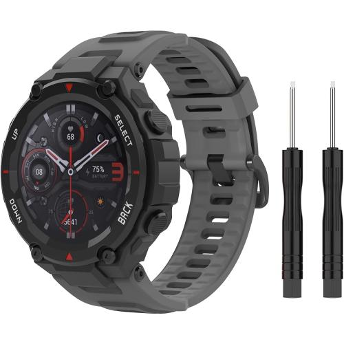 MoKo Sport Band Compatible with Amazfit T-Rex/T-Rex Pro, Dark Gray WATCH NOT INCLUDED BAND ONLY