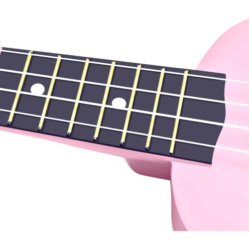 Soprano Ukulele Beginner Pack, 21 Inch Basswood kids Ukuleles Starter Kit with Gig Bag Spare Strings Tuner and Picks. (pink)