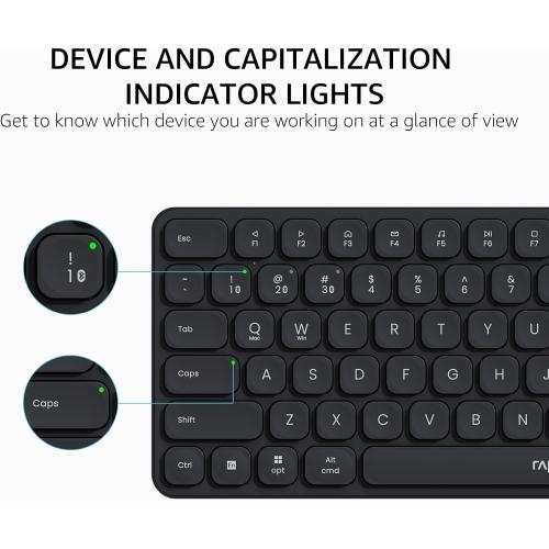 Rapoo 9560M Wireless Keyboard and Mouse Combo, Blade-Series E9550L 110-Key Ultra-Thin Keyboard and MT760SE Wireless Mouse, Support 4 Devices, Quiet, USB-C, Rechargeable, for Windows/Mac/Linux/Chrome