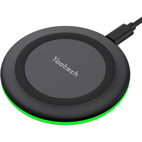 Yootech Wireless Charger,10W Max Wireless Charging Pad Compatible with iPhone 17/17 Pro/17 Pro Max/Air/16/15/14/13/SE 2022/12/11,Samsung Galaxy S25/S24/S23,for AirPods Pro 3(No AC Adapter)