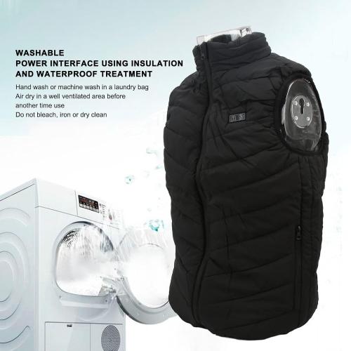Heated Vest, 3 Temperature Levels, Black Electric Heating Vest for Walking Muscle Pain Relief