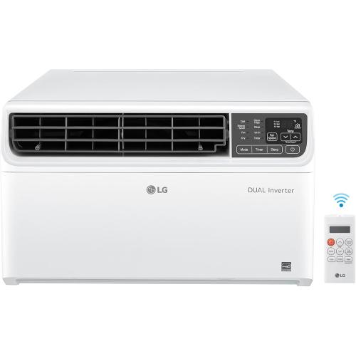 LG 23,500 BTU Dual Inverter Smart Window Air Conditioner, 230V, Air Conditioner Cools Rooms up to 1,440 Sq. Ft., Ultra Quiet Operation, with LG ThinQ, Amazon Alexa & Hey Google, White