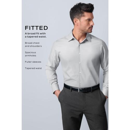 Armani Men's Dress Shirt Fitted lavender Solid size large