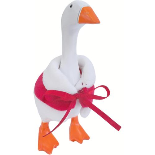 Christmas Mini Desk Goose Outfit 7inch Magnetic Silly Goose Statue Keychain Clothes Costume for Table Desk Key Holder Decoration