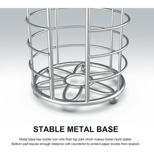 Toilet Paper Holder Stand, Freestanding Bathroom Toilet Paper Organizer, 3 Mega Roll Toilet Paper Holder for Under Sink, Vanity, Cabinet Shelf (Silver)