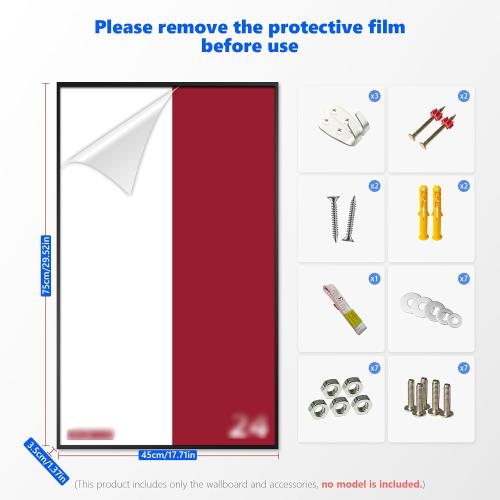 WETCEAOM Display Wallboard for Alfa Romeo F1 Team C42 1:8 Scale Car, Gift Ideas for Lego Car Wall Mount Display Enthusiast, Size:17.7X 29.5in,Only Wallboard