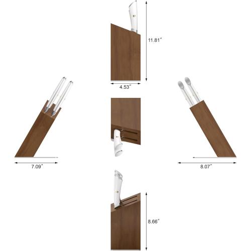 Cangshan ELBERT Series 3-Piece German Steel Forged Cleaver Knife Block Set, White, Full Tang Knife Set with Acacia Wood Block