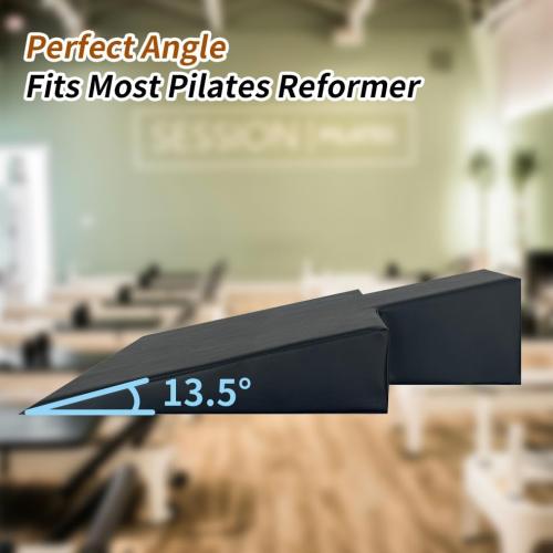 Large Upholstered Wedge for Pilates Reformer Machine, Fitness Equipment for Pilates, Pilates Reformer Accessories for Floor Exercises, Ideal for Home Pilates and Studio Use.