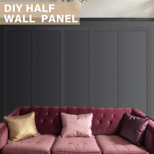 Weysat 20 Pcs MDF Wainscoting Kit 107.5 x 80 inch Pre Cut Board and Batten Wall Panel Kit Ready to Assemble Accent Wall Molding Decor Mdf Wainscoting Panels for DIY Interior Moulding