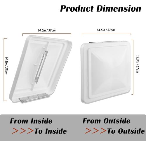 2 Pack Universal Roof Vent Cover Vent Lid Replacement for RV, Trailer, Camper, Motorhome Roof Vent Cover White