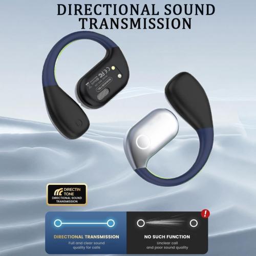Bone Conduction Headphones,Open Ear Headphones Wireless Bluetooth 5.4 HIFI Sound Quality Sports Over Ear Earbuds with Earhooks, Built-in Mic, Crystal-Clear Calls for Running Workout Cycling Driving