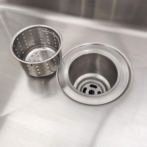 GZILA Kitchen Sink Drain Basket Only, 3-inch Basket for Kitchen Sink Strainer Replacement, Deep Cup Strainers with Handle, SUS 304 Stainless Steel