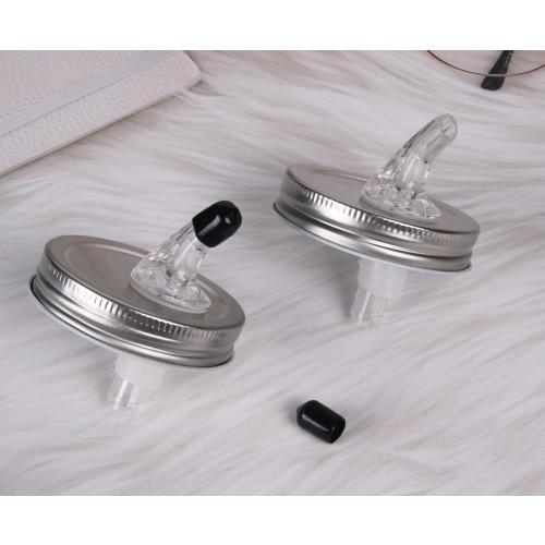 Mason Jar Pour Spouts. free flow Mason Jar Pour Spouts, mason jar for spout regular mouth size 70mm dispenser germination cover. Suitable for any liquid. LeakProof 2Pack   4 Black Lid Caps (2 Pack