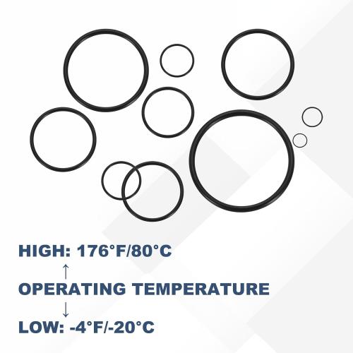 uxcell 10Pcs AS-323 O-Rings, Nitrile Rubber O-Rings 1-5/16 ID, 1-11/16 OD, 3/16 Width Round Sealing Gasket for Automotive Machine Plumbing Sealing Repair (70 Durometer, Black)