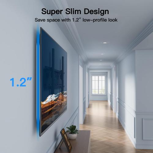 Tilting TV Wall Mount Bracket Low Profile for Most 23-60 inch LED LCD OLED, Plasma Flat Screen TVs with VESA 400x400mm Weight up to 115lbs, Fits 16 Wood Stud