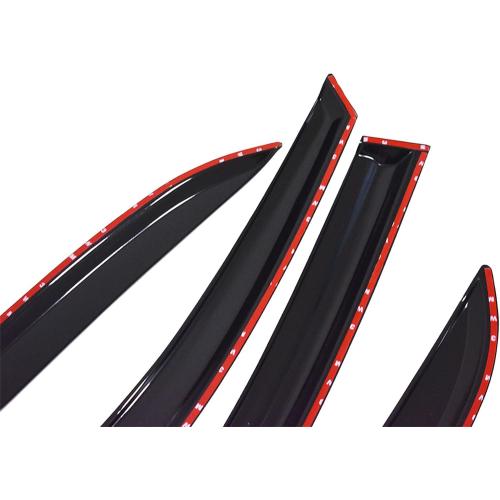 Window Visors Rain Guards Deflectors - 4-Pack Side Window Deflector Vent Shade for Car Windows Tape-On Outside Mount Acrylic Sun Rain Guard Replacement for Accord 4-Door Sedan 2003-2007