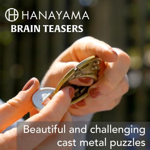 BePuzzled |Hexagon Hanayama Metal Brainteaser Puzzle Mensa Rated Level 4, for Ages 12 and Up