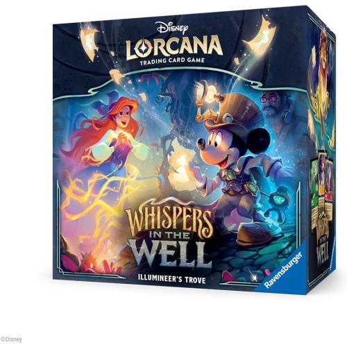 Ravensburger Disney Lorcana TCG: Whispers in The Well Illumineer's Trove - Secure Card Storage - Includes Booster Packs & Comprehensive Guide - Original Disney Artwork - Ages 8