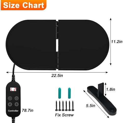 Chicken Coop Heater for Winter, Foldable Flat-Panel Radiant Heater for Chicken Coop with Timer & Temp Adjustable, Smart Large Chick Heaters with 2 Heating Plates for Chick Kitten Pet Animal.