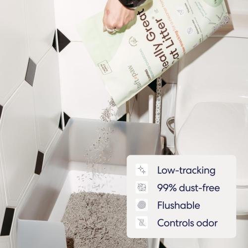 9.25lbs Per Bag, 2 Pack Tuft & Paw Really Great Cat Litter, Low Tracking Tofu Cat Litter, Clumping, Flushable, Odor Control, Dust-Free, Unscented - 9.25lbs x 2Bags