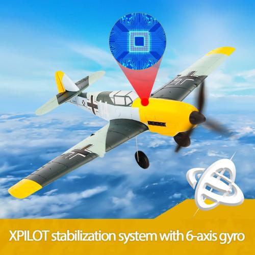 Remote Control Airplane BF109, 4 Channel RC Plane with 6-Axis Gyro, WW2 Warbird Aerobatic Park Flyer Gift for Adults & Kids