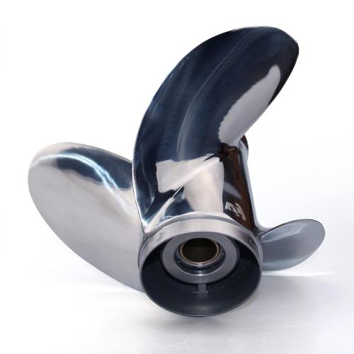 CAPTAIN Stainless Steel Outboard Propeller, 10.25 Diameter x 16 Pitch fit Yamaha T25 F30 40 48 50 F40 F50 55 60 F60 HP Engines, 13 Spline Tooth Boat Prop, RH Propellers