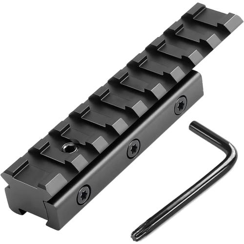 11mm Dovetail to 21mm Upgraded Build-in Locking Screws Picatinny Rail Low Profile Scope Mount Converter Base 3/8 to 7/8 Converter