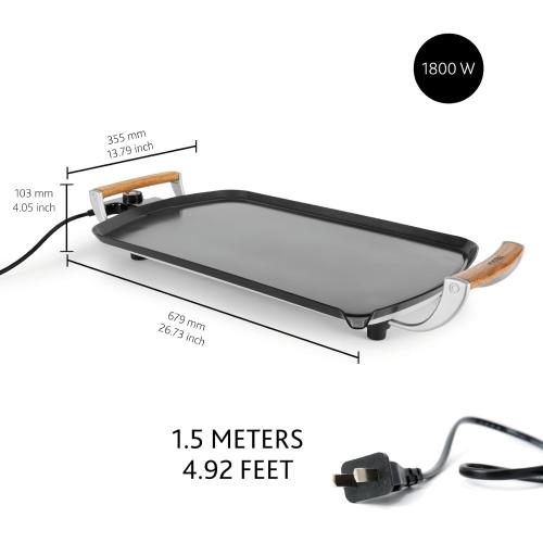BOSKA Electric Griddle Pro - Large Indoor Griddle, Flat Top, 14 x 22 inch | Indoor, Pancake, Large electric griddle, Nonstick, PFAS free, PFOA free, Ceramic coating, Portable, Breakfast, Kitchen