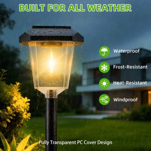 16Pack Solar Pathway Lights Outdoor, Warm White LED Waterproof Solar Lights
