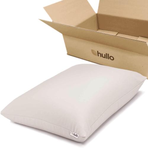 Beige Hullo Buckwheat Pillow Standard Size 20×26 • Organic, Cooling, Firm Pillows for Sleeping • Made in USA