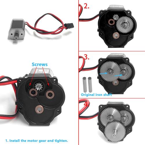 Injora Stainless Steel 40.3:1 Transmission Gear Pinion Set for TRX4M Upgrades 1/18 RC Crawler Car