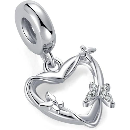 NARTGO Butterfly and Flower Charm Compatible with Pandora Charms Bracelets