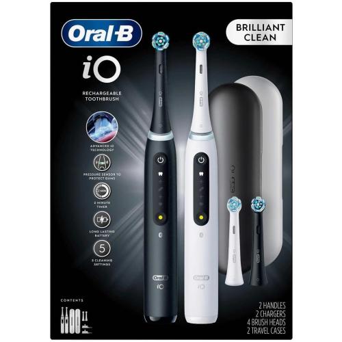 Oral-B iO 5 Exceptional Clean Electric Toothbrush, 2 Pack