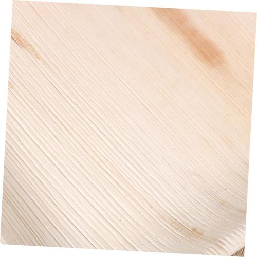 Palm Leaf Disposable Plates 5pcs 8-inch Square Biodegradable Party Wooden Cake Dessert Tableware Supplies for Catering and Events