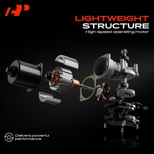 A-Premium Front Windshield Wiper Motor with 12-Pin