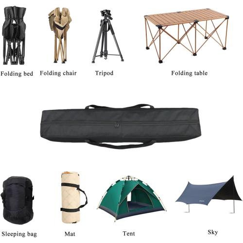 Heavy Duty Canopy & Roof Tent Storage Bag - XL Water-Resistant Organizer for Camping Cot, Hammock Cover, Grill Tools,Fishing Rods & Keyboard Stand with MOLLE Straps (29''(L)x5.9''(W)x5.9''(H))