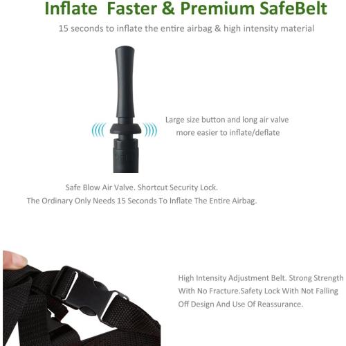 Lime Green Inflatable Snorkel Vest Adult Snorkeling Jackets Free Diving Swimming Safety Load Up to 220 Ibs