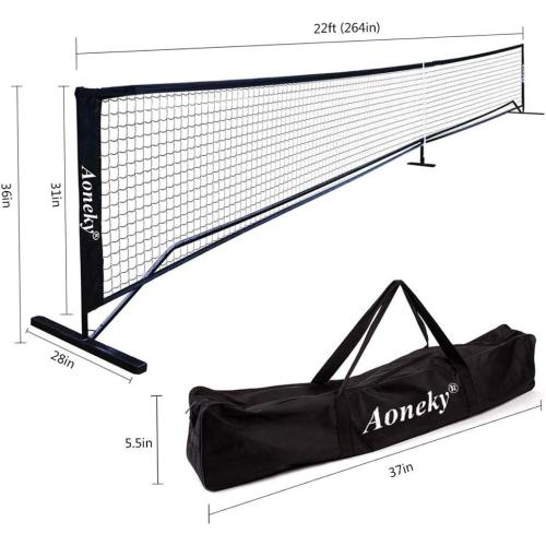 Aoneky Mini Portable Tennis Net for Driveway - Kids Soccer Tennis Net - Pickleball Net