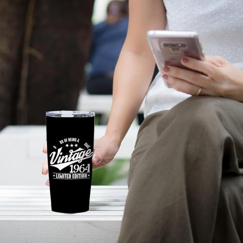 Vintage 60 Year Of Being Awesome Tumbler Coffee Tumbler 20 oz Tumbler with Lid and Straw Insulated Tumblers Stainless Steel Tumblers Funny Gifts for Women