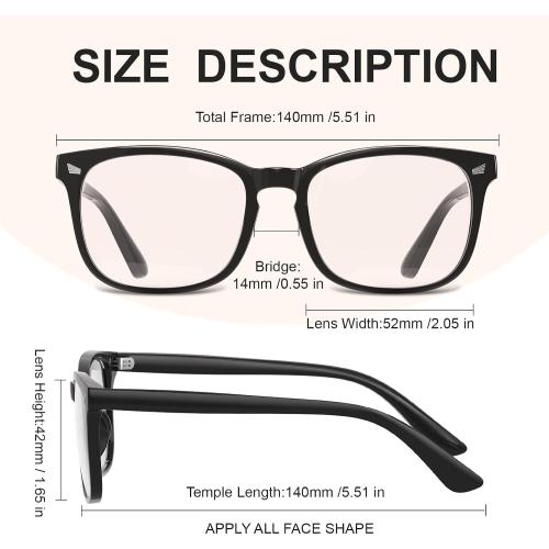 2 pack...hunsquer Blue Light Glasses for Woman/Men Computer Blue Light Glasses