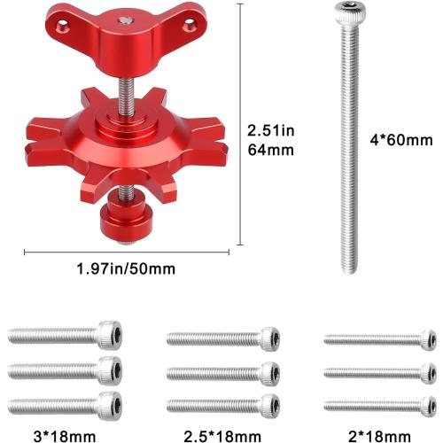 RC Beadlock Wheel Assembly Tool 1.9 2.2 inch Beadlock Hub Tires Tool for Traxxas TRX4 TRX6 Axial SCX10 II III Redcat 1/10 RC Crawler (Red)