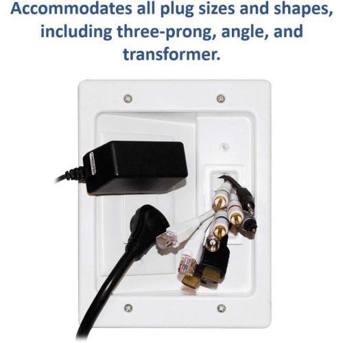 C2G/ Cables To Go 16314 Wiremold In-Wall TV Power Kit