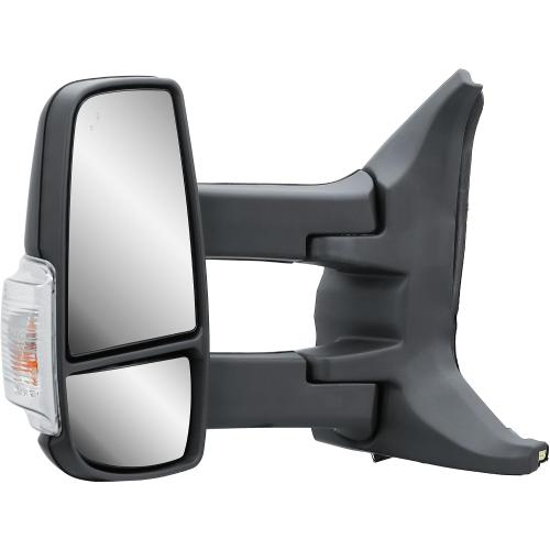 Driver Left Side Door Mirror Long Extension View Tow Mirror Power and Heated with BLIS (Blind Spot Sensor) and Signal Light for Ford Transit 150 250 350 from 2010 to 2024