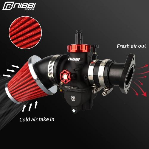 NIBBI 48mm Motorcycle Air Filter High Performance Air Filter 48mm For Dirt Bike Mini Bike Pit Bike Motocross GY6 ATV SSR TTR AJS