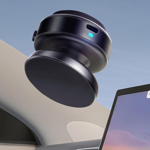 Black Hands-Free Anti-Shake Electric Suction Cup Phone Mount, 360 Adjustable Vacuum Magnetic Phone Holder, Car Phone Holder Stand for Gym/Mirror, Suction Phone Mount for iPhone 16 15 14 13 12